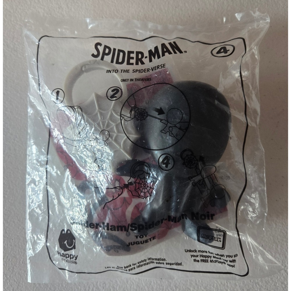 2018 McDonalds Spider Ham Spider Man Noir Spider Verse Toy #4 Sealed NIP